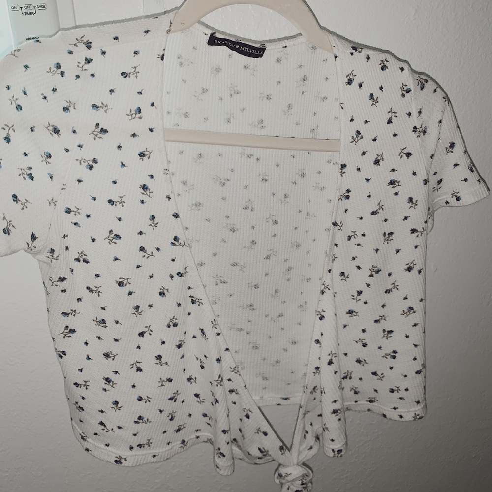 Brandy Melville Cropped Tee with Tie